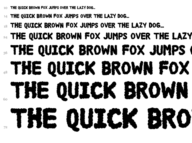 DCC Cloud font waterfall